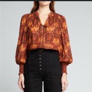 Ulla Johnson Top Anita Bishop Sleeve Blouse